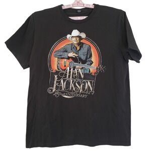 Alan Jackson 25th Anniversary Concert Tour Sz XL Black Short Sleeve Tee T-Shirt